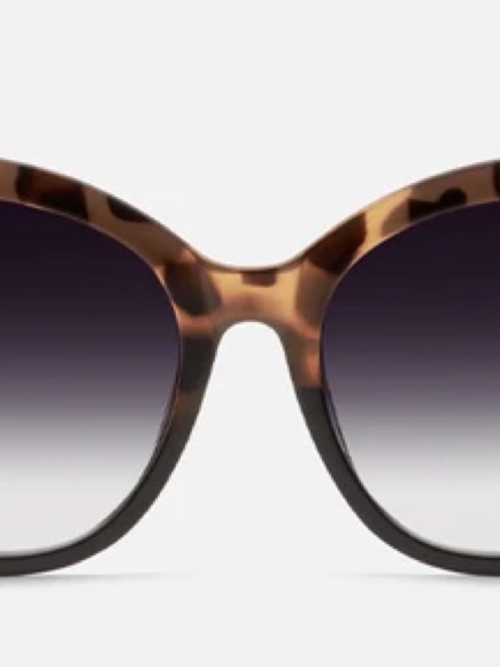 Quay Australia Tortoiseshell Cat-Eye Sunglasses with Brown Gradient Lenses - Picture 2 of 9